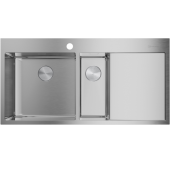 Omoikiri Akisame 100-2-IN-L Кухонная мойка 100x51 см 4973544 Нержавеющая сталь от интернет-магазина Purezza 
