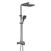 Rose Душевая стойка с изливом R1056T Оружейная сталь от интернет-магазина Purezza 