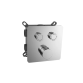 Aquame Встраиваемый смеситель-термостат на 2 источника с регулировкой напора AQM8811CR от интернет-магазина Purezza 