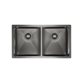 Paulmark TWIN Кухонная мойка 78х44 см PM237844-GM Вороненая сталь от интернет-магазина Purezza 