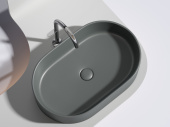 Ceramicanova Element Умывальник чаша накладная овальная 60.8х38.5 CN6048MDH Темный антрацит матовый от интернет-магазина Purezza 