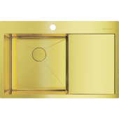 Omoikiri Akisame 78-LG-L Кухонная мойка 78x51 см 4973085 Светлое золото от интернет-магазина Purezza 