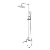 Belbagno UNIQUE Душевая стойка со смесителем и изливом, верхним и ручным душем UNIQUE-VSCM-CRM от интернет-магазина Purezza 
