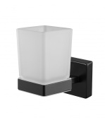 Rainbowl CUBE Стакан для зубных щеток к стене 2784-5BP Матовый черный от интернет-магазина Purezza 