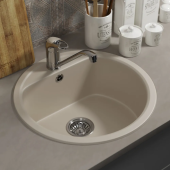 Uperwood UPD-101 Кухонная мойка из искусственного камня 48х48 см 391020206 Лён от интернет-магазина Purezza 