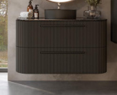 Creavit Rayas Тумба с раковиной подвесная, с гранитной столешницей 100х55.5 RY0100.42.AA+RY100.00.AI Антрацит от интернет-магазина Purezza 