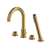 Whitecross Смеситель для ванны на 4 отверстия Y1232GLB Брашированное золото от интернет-магазина Purezza 