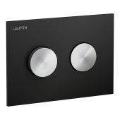 Laufen INEO GROOVE Клавиша смыва, панель: черный матовый, клавиши: PVD нерж. сталь матовая, арт. 9.0011.7.124.000.1 от интернет-магазина Purezza 