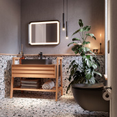 Creavit Truva Тумба с раковиной напольная 101х60 TR0100.01.ANM+UL060-00AM00E-00 Светлое дерево от интернет-магазина Purezza 