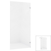 New Trendy EVENTA Душевое ограждение стенка, длина 500-1600 мм, профиль хром, стекло прозрачное, толщина стекла 8 мм от интернет-магазина Purezza 