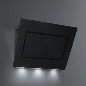 Falmec Design QUASAR 120 inox vetro nero (800) Вытяжка настенная наклонная 120 см чёрная, CQEN20.E0P2#ZZZN491F от интернет-магазина Purezza 