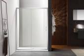 Aquatek Душевая дверь двухэлементная, раздвижная, ширина от 100 до 120 см от интернет-магазина Purezza 