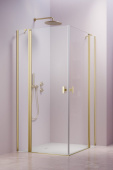 Radaway Nes 6 Brushed Light Gold KDD II душевой угол с распашными дверями, размеры: 80-100х80-100, профиль Брашированное Светлое Золото  от интернет-магазина Purezza 