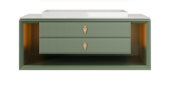 Maxonor ONYX Тумба со столешницей и раковиной 120х52 ONYX-120-GN-BASE Темно-зеленый от интернет-магазина Purezza 