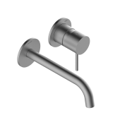 BOSSINI TEO Внешняя часть однорычажного смесителя для раковины без донного клапана Z00730.094 Шлифованный никель от интернет-магазина Purezza 