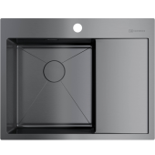 Omoikiri Akisame 65-GM-L Кухонная мойка 65x51 см 4973097 Вороненая сталь от интернет-магазина Purezza 