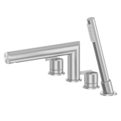 ABBER Perfekte 316 Смеситель на борт ванны AF8A13BST Брашированная сталь от интернет-магазина Purezza 