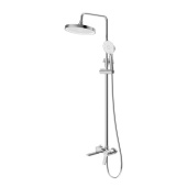 Belbagno ALBANO Душевая стойка со смесителем и изливом, верхним и ручным душем ALBANO-VSCM-CRM от интернет-магазина Purezza 