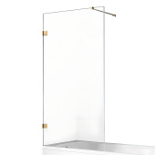 New Trendy AVEXA GOLD BRUSHED Шторка стеклянная на ванну, профиль брашированное золото, стекло прозрачное, одна секция от интернет-магазина Purezza 