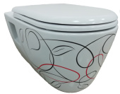 Creavit Patera Унитаз подвесной TP328.001Z0 Белый с декором от интернет-магазина Purezza 