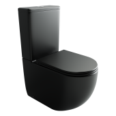 Ceramicanova Metropol Напольный пристенный унитаз с бачком, смыв торнадо CN4001TMB Черный матовый от интернет-магазина Purezza 
