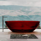 ABBER Kristall Прозрачная ванна 180х85х52 AT9702Rubin Красный от интернет-магазина Purezza 