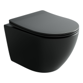 Ceramicanova Uno Подвесной унитаз, безободковый, смыв торнадо CN11001TMB Черный матовый от интернет-магазина Purezza 