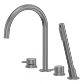 ABBER Wasser Kreis 316 Смеситель на борт ванны AF8113BGG Оружейная сталь брашированная от интернет-магазина Purezza 