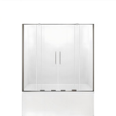 New Trendy SMART Стеклянная шторка на ванну, профиль хром, стекло прозрачное, четыре секции от интернет-магазина Purezza 