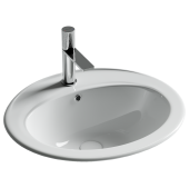 Ceramicanova Sun Раковина встраиваемая сверху с отверстием слива - перелива овальной формы 56,5х49,5 CN6079 Белый от интернет-магазина Purezza 