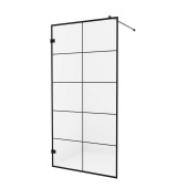 New Trendy AVEXA BLACK Душевое ограждение, длина 700-1400 мм, цвет профиля черный матовый, стекло прозрачное, 6 мм толщина стекла от интернет-магазина Purezza 