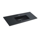 Vincea Раковина керамическая 121,5х47 см VBS-13120MB Черный матовый от интернет-магазина Purezza 