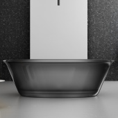 ABBER Kristall Прозрачная ванна 170х75х55 AT9707Onyx Черный от интернет-магазина Purezza 