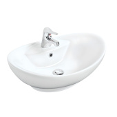 Gural Top Накладная раковина 61х41 см TP19MUL01 Белый глянец от интернет-магазина Purezza 