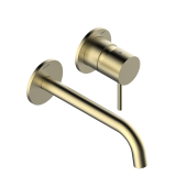 BOSSINI TEO Внешняя часть однорычажного смесителя для раковины без донного клапана Z00730.043 Сатинированное золото от интернет-магазина Purezza 