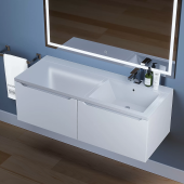 Uperwood Tanos Тумба под раковину для ванной комнаты (120 см, подвесная, правая) 291020262 Белый от интернет-магазина Purezza 