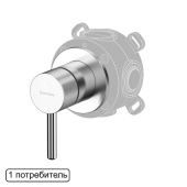 Whitecross Смеситель скрытого монтажа на 1 потребитель Y1241NIB Брашированный никель от интернет-магазина Purezza 