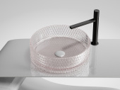 Ceramicanova Cristal Умывальник чаша накладная круглая 36х36 CN6061 Розовый от интернет-магазина Purezza 