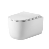 Grossman Thin Rim Унитаз подвесной тонкий ободок 52х37,4 см, с тонкой крышкой микролифт, смыв торнадо, арт. GR-5605SQ от интернет-магазина Purezza 