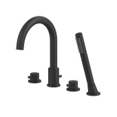 Whitecross Смеситель для ванны на 4 отверстия Y1232BL Матовый черный от интернет-магазина Purezza 