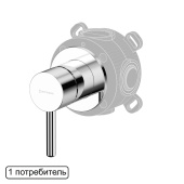 Whitecross Смеситель скрытого монтажа на 1 потребитель Y1241CR от интернет-магазина Purezza 