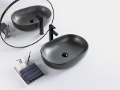 Belbagno BB1084-H311 Раковина накладная керамическая 60x42, цвет серый матовый от интернет-магазина Purezza 
