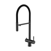 Knotlor Infinity Смеситель для кухни с каналом для питьевой воды SS-16/BL Матовый черный от интернет-магазина Purezza 