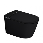 Электронный унитаз-биде ABBER Bequem AC1121SMB подвесной черный матовый от интернет-магазина Purezza 