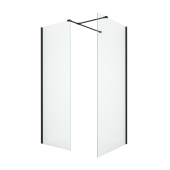New Trendy NEW MODUS BLACK Душевое ограждение, длина 1200-1600 мм, глубина 1000 мм, профиль черный матовый, прозрачное стекло, 8 мм толщина стекла от интернет-магазина Purezza 