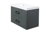 La Fenice Cubo Twin Тумба под раковину 87.6х46.9 FNC-01-CUB-G-90-2 Серо-зеленый матовый от интернет-магазина Purezza 