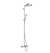 Hansgrohe Crometta Showerpipe S 240 душевая стойка, термостат для ванны, верхний душ 240мм, цвет: хром, 27320000 от интернет-магазина Purezza 