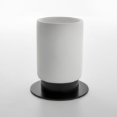 Etrusca Dinamic Стакан настольный K/621/30/SSF Белый/Черный матовый от интернет-магазина Purezza 