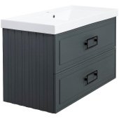 La Fenice Cubo Twin Тумба под раковину 97.6х46.9 FNC-01-CUB-G-100-2 Серо-зеленый матовый от интернет-магазина Purezza 
