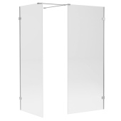 New Trendy EVENTA walk-in Душевое ограждение, длина от 120 до 160 см, глубина 800 мм, профиль хром, стекло прозрачное, толщина стекла 8 мм от интернет-магазина Purezza 